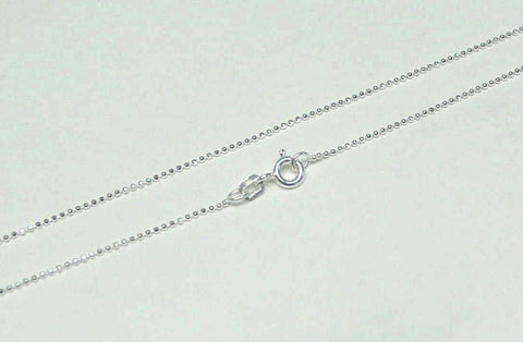 1MM ITALIAN STERLING SILVER 925 DIAMOND CUT BALL BEAD CHAIN NECKLACE 16" (SC-1)
