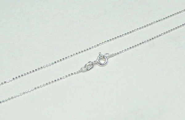 1MM ITALIAN STERLING SILVER 925 DIAMOND CUT BALL BEAD CHAIN NECKLACE 18" (SC-2)