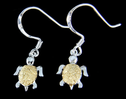 Sterling Silver Sea Turtle and Turtle Earrings