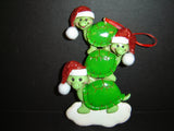 KURT ADLER FAMILY OF ONE, TWO, THREE, FOUR OR FIVE TURTLE CHRISTMAS HOLIDAY ORNAMENT (CO-16)