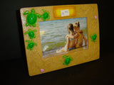 Turtle / Footprint with sparkle sand 4 x 6 picture frame (PF-11)