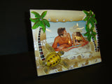 Turtle and Palm Tree Resin 4 x 6 inch Picture Frame (PF-8)