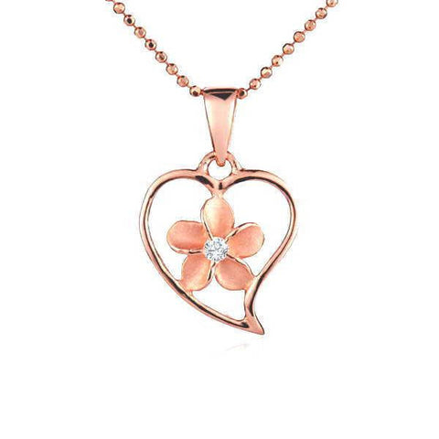ROSE GOLD STERLING SILVER 925 HAWAIIAN 10MM DANGLE 8MM PLUMERIA FLOWER ROSE GOLD STERLING SILVER 925 HAWAIIAN 10MM DANGLE 8MM PLUMERIA FLOWER