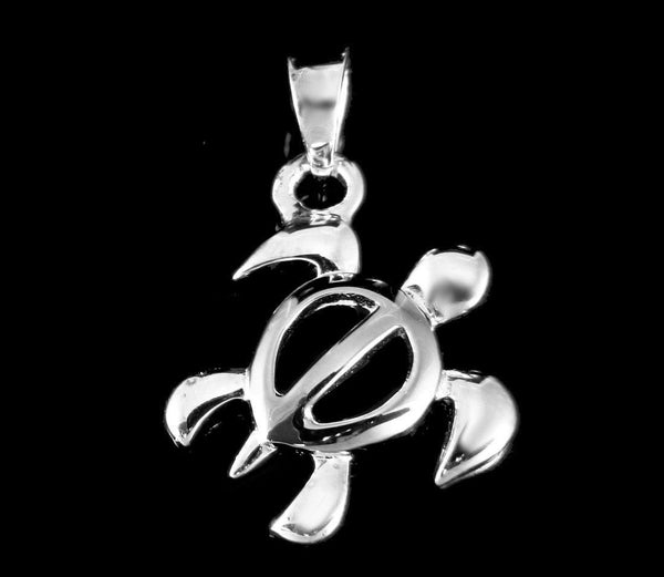 STERLING SILVER 925 HAWAIIAN HONU SEA TURTLE PENDANT CHARM SMALL (TP-8)